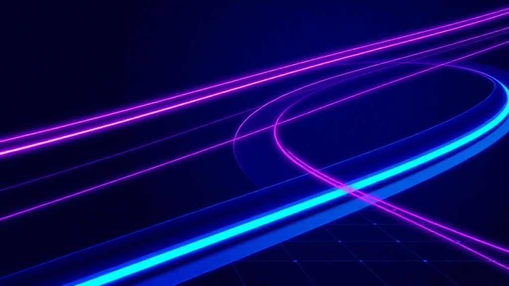 Abstract neon racing track representing motorsport strategy planning